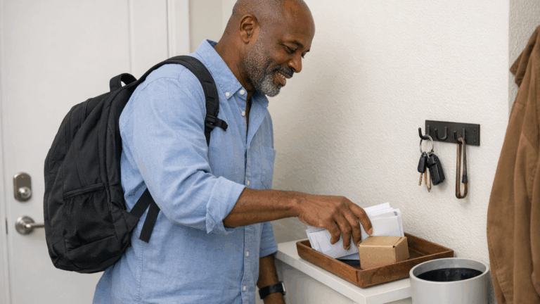 Como criar um ponto de descarte na entrada para impedir que papéis e embalagens andem pela casa