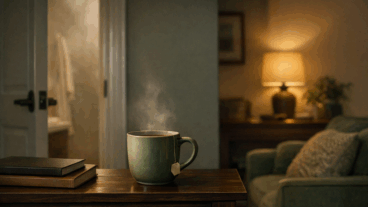 Banho morno, chá sem cafeína ou luz mais baixa: o que ajuda mais quando você quer desacelerar a casa no fim da noite