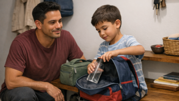 Como deixar a mochila da criança meio pronta na noite anterior sem transformar isso em outra tarefa longa