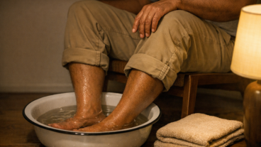 Como usar um escalda-pés morno como pausa curta quando o dia termina com sensação de pernas cansadas