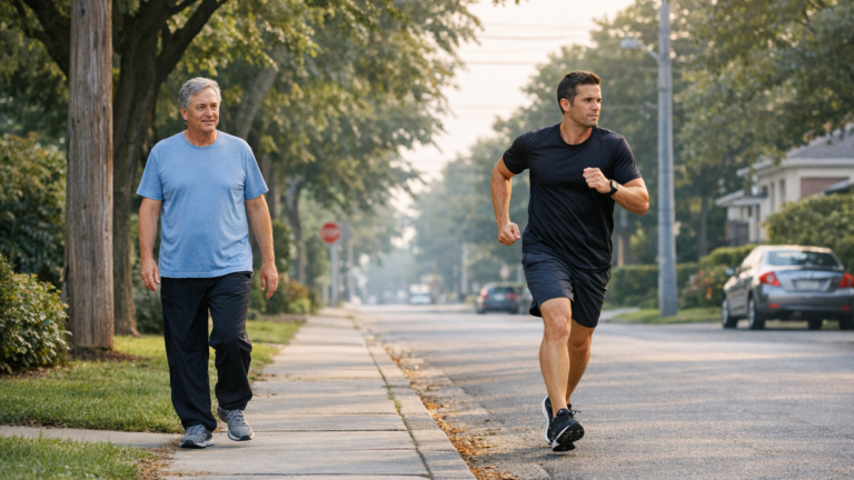 Qual ritmo costuma render mais numa caminhada curta: sair acelerando ou deixar o corpo ganhar calor primeiro