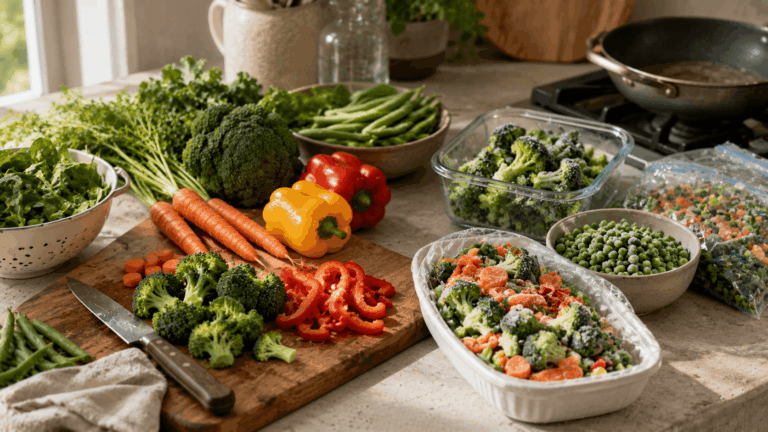 Legumes frescos ou congelados: como escolher a melhor opção de acordo com o seu tempo, orçamento e jeito de cozinhar