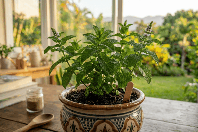 Hortelã-verde em vaso largo: como obter folhas tenras sem que ela se torne invasiva