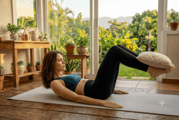 Rotina de exercícios abdominais com uma almofada: 5 exercícios para tonificar o core em casa