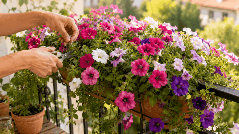 Petúnias no verão: a poda que ajuda a manter a cascata de flores