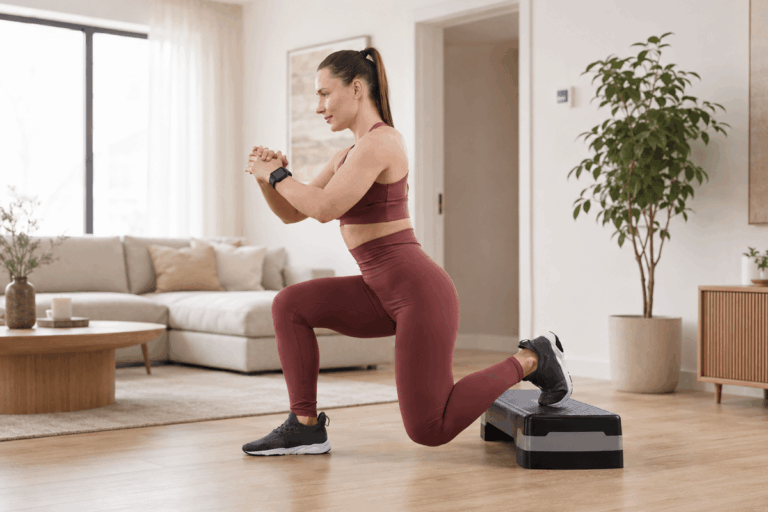 6 exercícios com step para modelar suas coxas e glúteos em casa