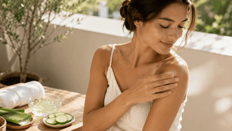 O gel de aloe vera e pepino para refrescar seus ombros neste verão