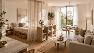Estúdio com quarto: 6 maneiras de delimitá-lo sem perder a luz natural