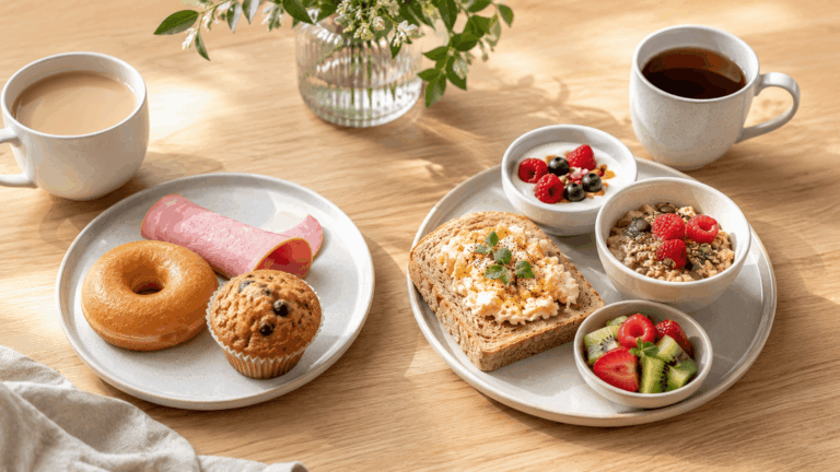 4 cafés da manhã com excesso de sal, açúcar ou gordura e como melhorá-los