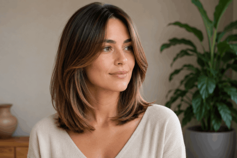 Movimento e volume natural sem perder o comprimento. As camadas leves nas pontas dão um toque a mais de corpo ao cabelo fino, garantindo uma queda perfeita ao secar ao ar livre.