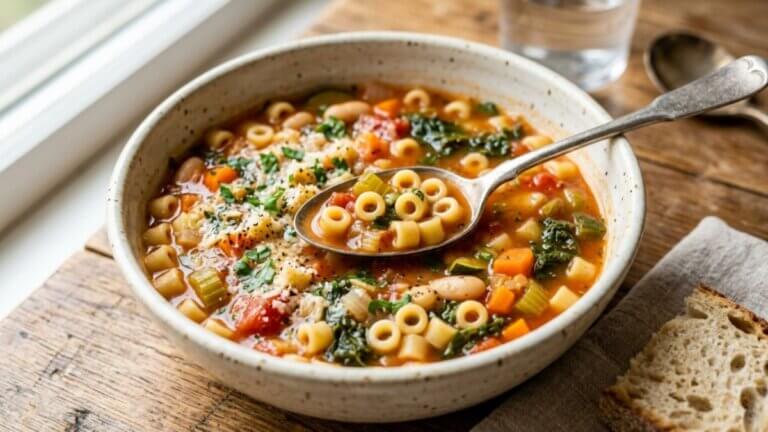 Sopa de minestrones Sopa de minestrones