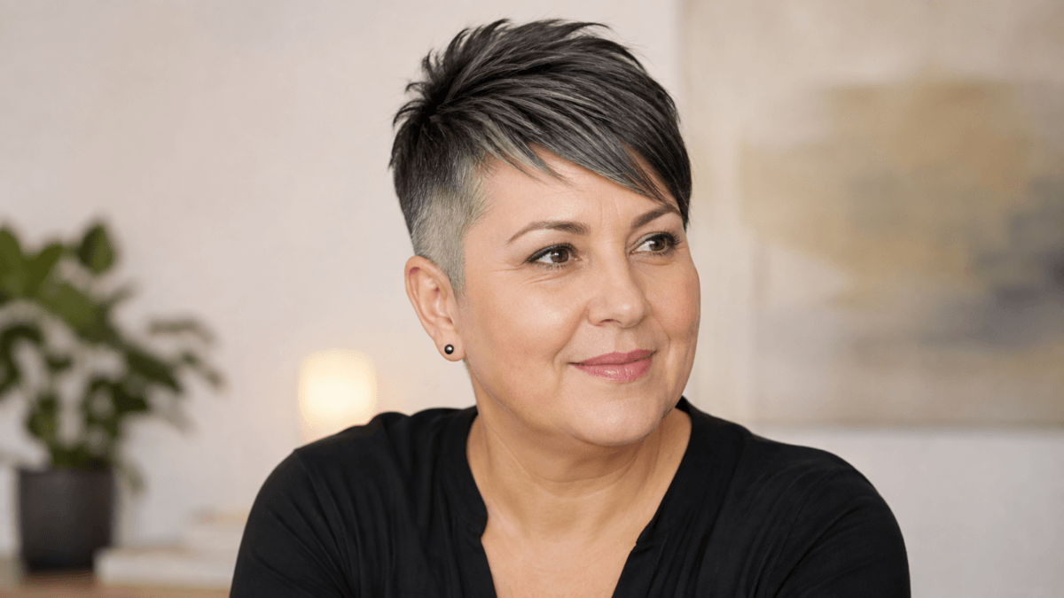 Corte garçon para rostro redondeado