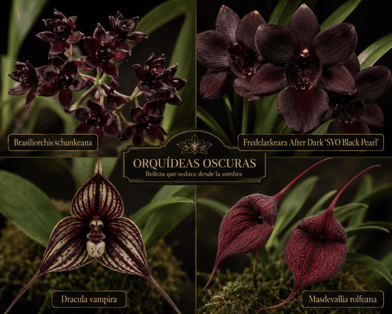 Essas variedades de orquídeas são realmente escuras