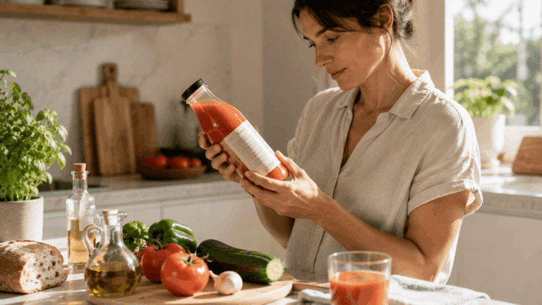 Que gazpacho embalado comprar? Dicas para ler o rótulo e fazer a escolha certa