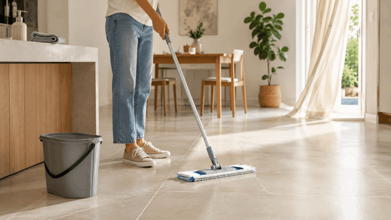 Você lava o chão com água quente? Veja como deve fazer para evitar marcas