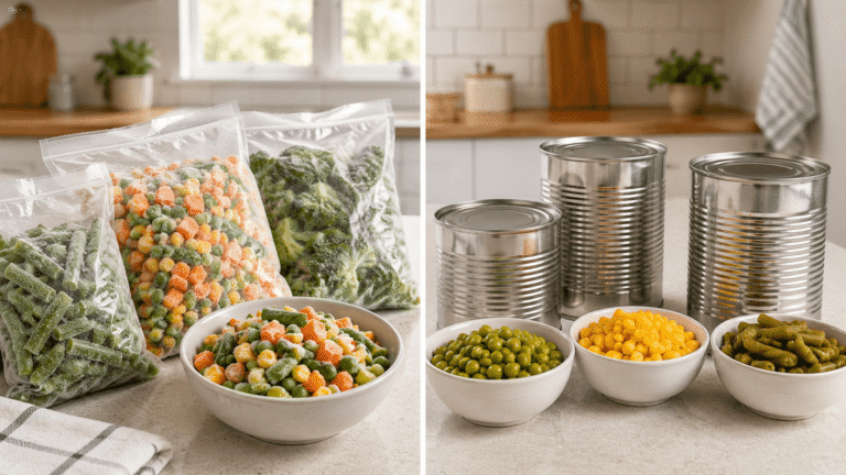 Legumes enlatados ou congelados: quais é melhor ter em casa?