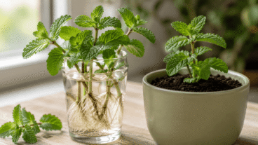 Como enraizar estacas de hortelã na água antes de transplantá-las para o solo