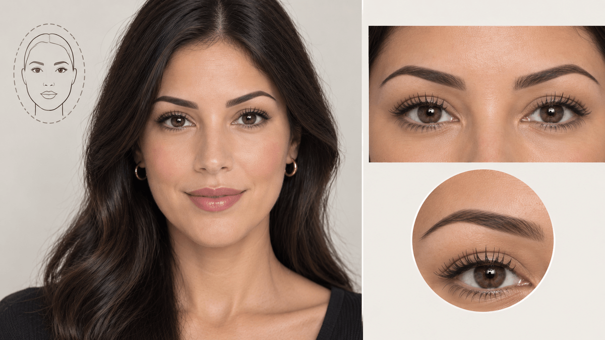 Cejas para un rostro ovalado