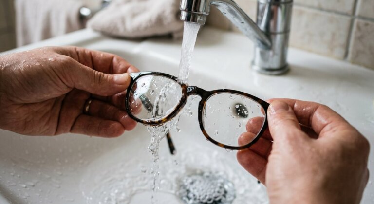 Como você limpa seus óculos? O método com água e sabão para deixá-los impecáveis sem riscar